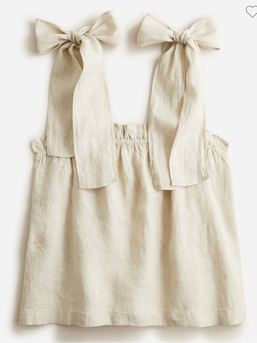 J. Crew Tie-Shoulder Linen Tank Chambray Blue